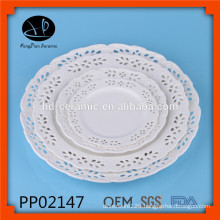 luxury design round catering porcelain dinner plates,plate sets for hotel,wholesale dinner plates